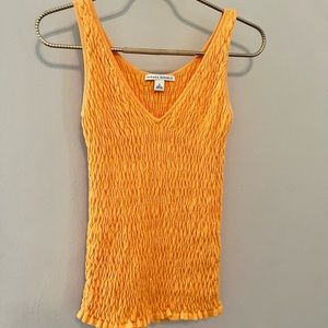 Banana Republic smocked orange tank